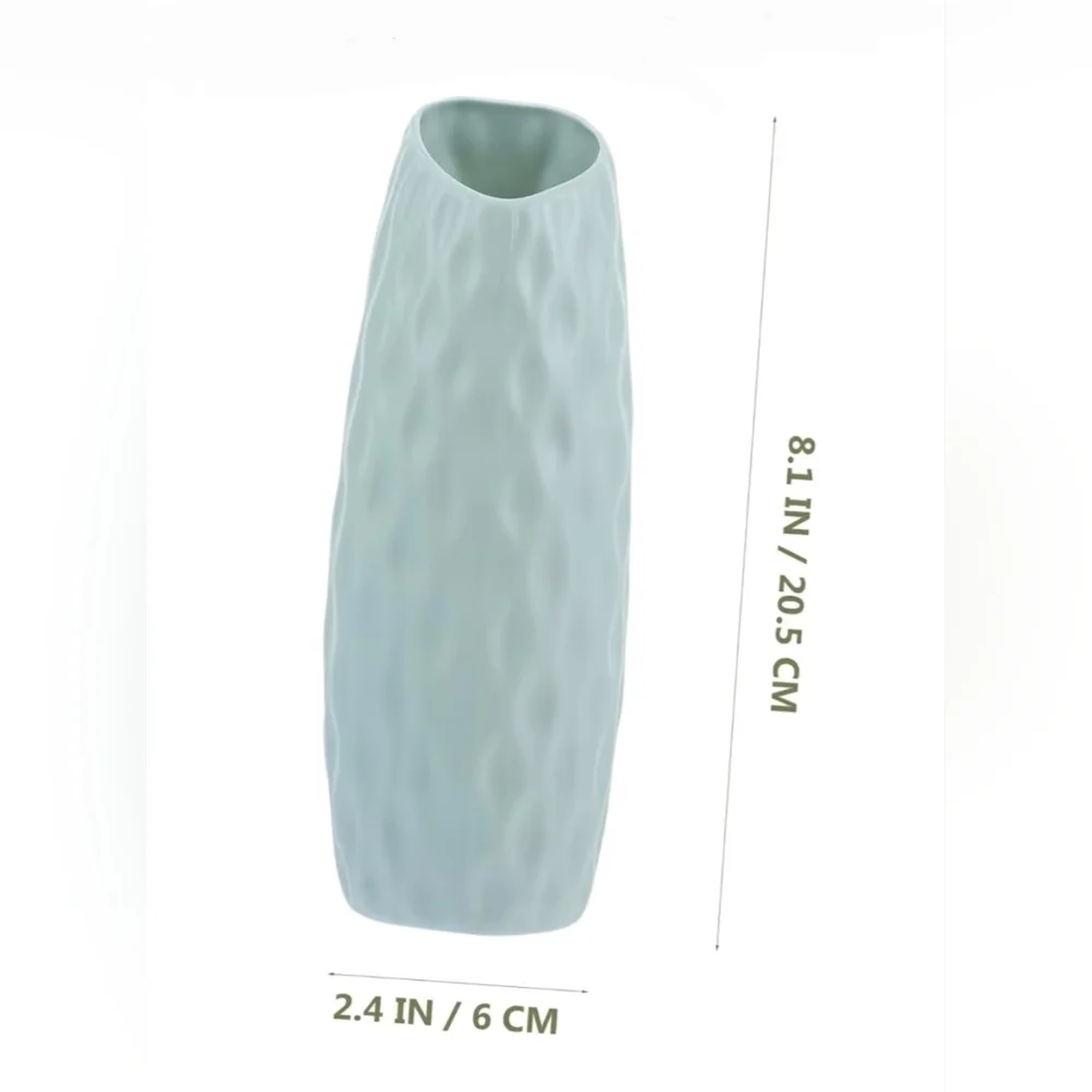 Nordic Style Plastic Vase In Sage Green BNIB